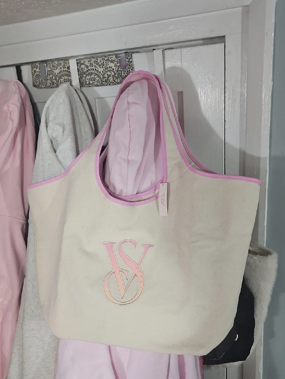 Victoria's Secret Ombre Monogram Logo Tote Bag NEW MSRP $49.95 Mothers Day